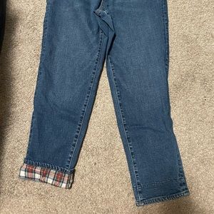 Talbots Jeans with Plaid Cuffs